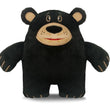 Load image into Gallery viewer, a black bear tooth fairy pillow with a large pocket mouth to hold a lost tooth.